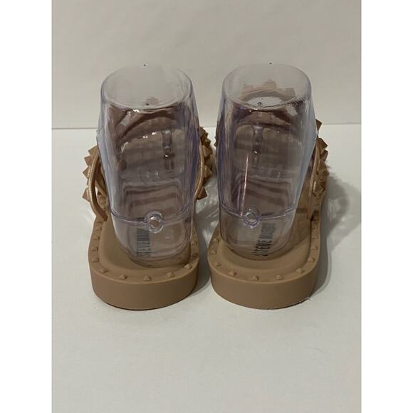 STEVE MADDEN Skyler J Tan Jelly Slip On Studded Slide Sandals Size 7 Square Toe - Picture 4 of 6